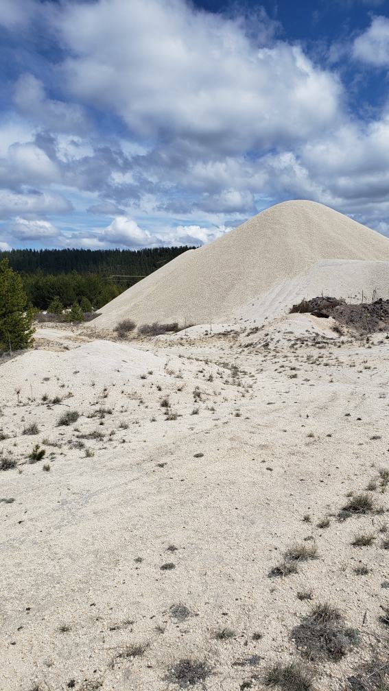 A hill of pumice